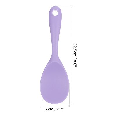 2 Pack Rice Paddle, Silicone Rice Spoon Non Stick Rice Spatula Heat Resistant Rice Cooker Spoon