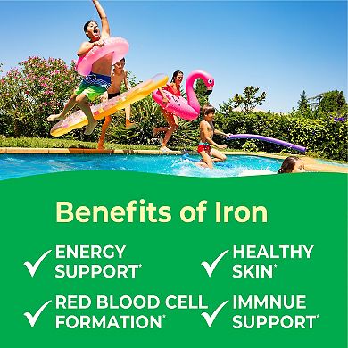VitaWorks® Kids Iron 10 mg with Vitamin C 50 mg Chewable Tablets - Iron Levels - 120 Count