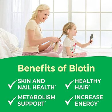 VitaWorks® Kids Biotin 5,000 mcg Chewable Tablets - Hair Skin And Nails Vitamin - 120 Count