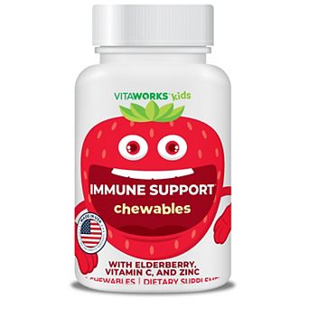 VitaWorks® Kids Elderberry With Zinc and Vitamin C Chewables - Immune Support - 120 Count