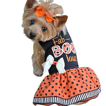 Doggie Design Halloween Fab-boo-lous Dress And Matching Leash