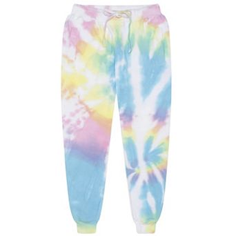 Hand Tie Dyed Joggers in Pastel Multi