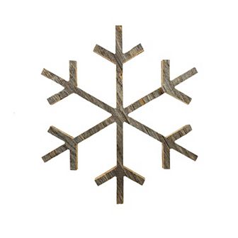 Rustic Farmhouse 18 in Reclaimed Wood Snowflake, Indoor/outdoor Holiday Decor