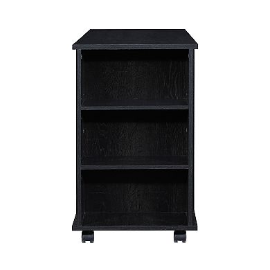 3-Drawer 39in. W Rolling Lateral File Cabinet with Locker and Open Storage Shelves for Home Office