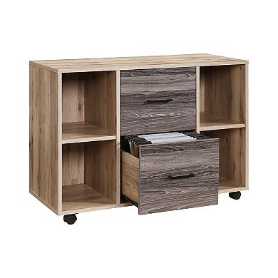 3-Drawer 39in. W File Cabinet for Home Office File Cabinet Printer Stand with Open Storage Shelves