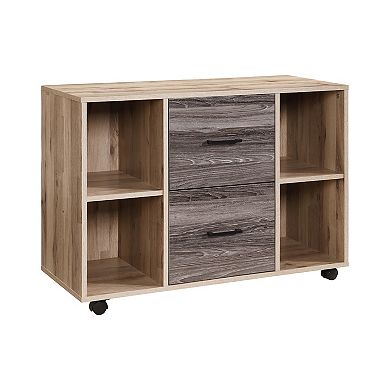 3-Drawer 39in. W File Cabinet for Home Office File Cabinet Printer Stand with Open Storage Shelves