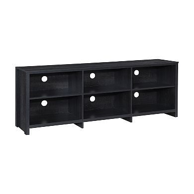 65 in. Modern TV Stand For TVs Up To 72" With 6 Open Shelves With Storage, TV Console Table