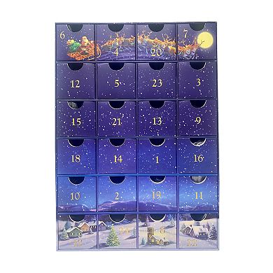 Merry Christmas Advent Calendar - 24 Jigsaw Puzzles (50 Pieces Each)