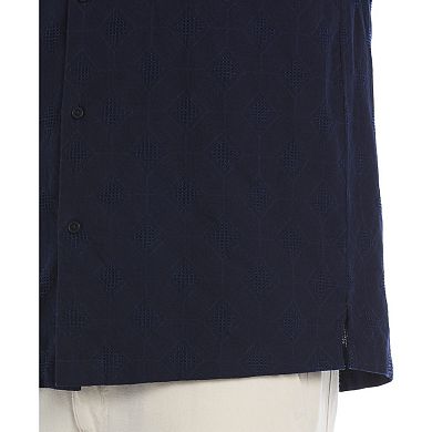 Men's Cubavera Short Sleeve Medallion Dobby Shirt