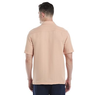 Men's Cubavera Short Sleeve Jacquard Shirt