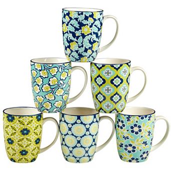 Certified International Tapestry 6 pc Mugs Set