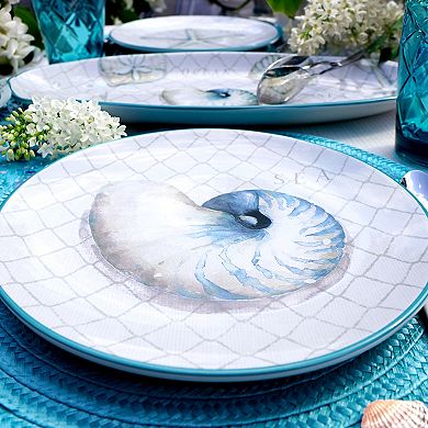 Certified International 4-Piece Ocean View Dinner Plate Set