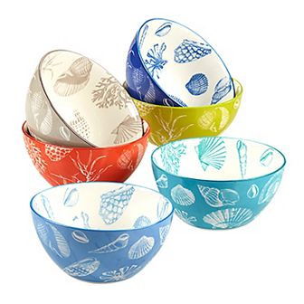Certified International Seaside 6 pc All Purpose Bowls Set