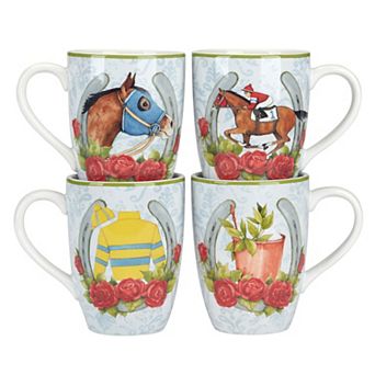Certified International Day at the Races 4 pc Mugs Set
