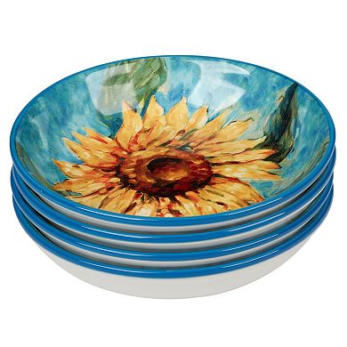 Certified International Golden Sunflower 4-pc. Soup Bowls Set