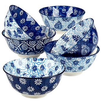 Certified International Carnival Blue 6 pc All Purpose Bowls Set