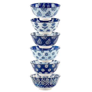 Certified International Carnival Blue 6-pc. All Purpose Bowls Set