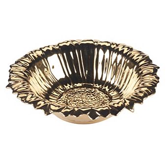 Certified International Golden Sunflowers 3D Bowl