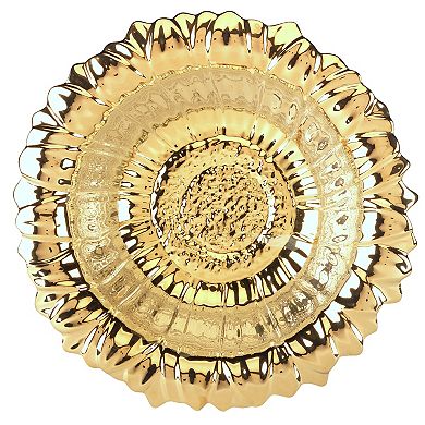 Certified International Golden Sunflowers 3D Bowl