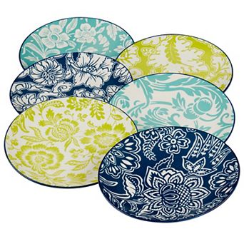 Certified International Tapestry 6 pc Canape Plates Set