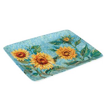 Certified International Golden Sunflowers Rectangular Platter