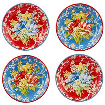 Certified International Blossom 4 pc Soup Bowls Set