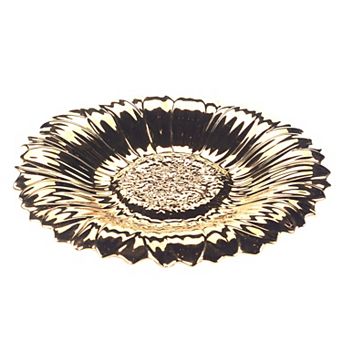 Certified International Golden Sunflower 3D Platter