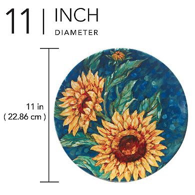 Certified International Golden Sunflowers 4-pc. Dinner Plates Set