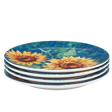 Certified International Golden Sunflowers 4-pc. Dinner Plates Set