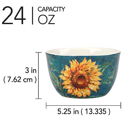 Certified International Golden Sunflowers 4-pc. Ice Cream Bowls Set