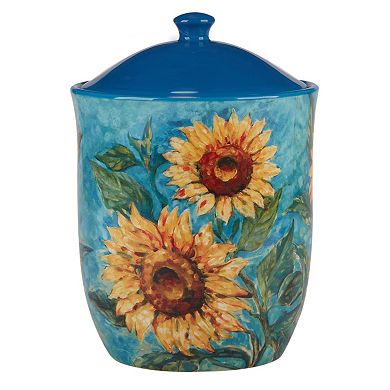 Certified International Golden Sunflowers 3-Piece Cannister Set