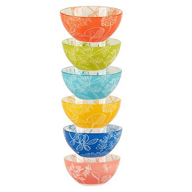 Certified International Botanical 6-pc. All Purpose Bowls Set