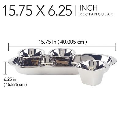 Certified International Day at the Races Silver Tone 4-pc. Tray & Bowl Set