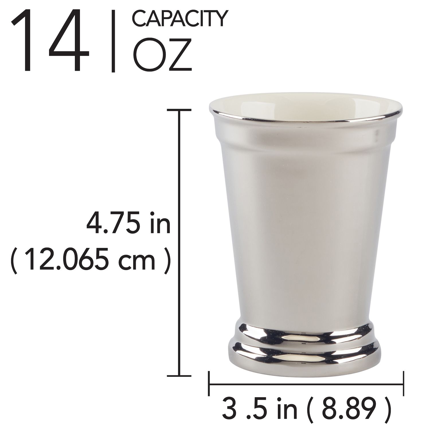 Certified International Derby Day Mint Julep Cups - Silver Plated 14 Oz. Set Of 4