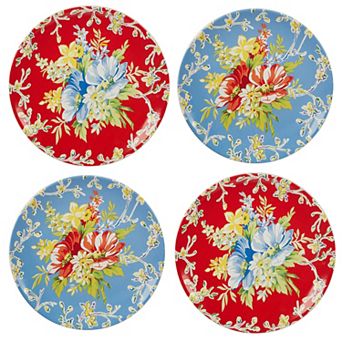Certified International Blossom 4 pc Dinner Plate Set