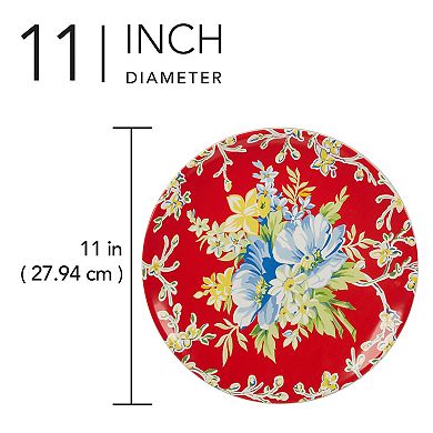 Certified International Blossom 4-Piece Dinner Plate Set