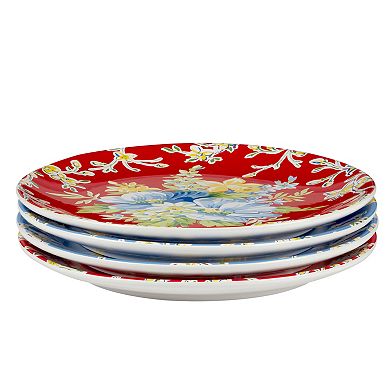 Certified International Blossom 4-Piece Dinner Plate Set