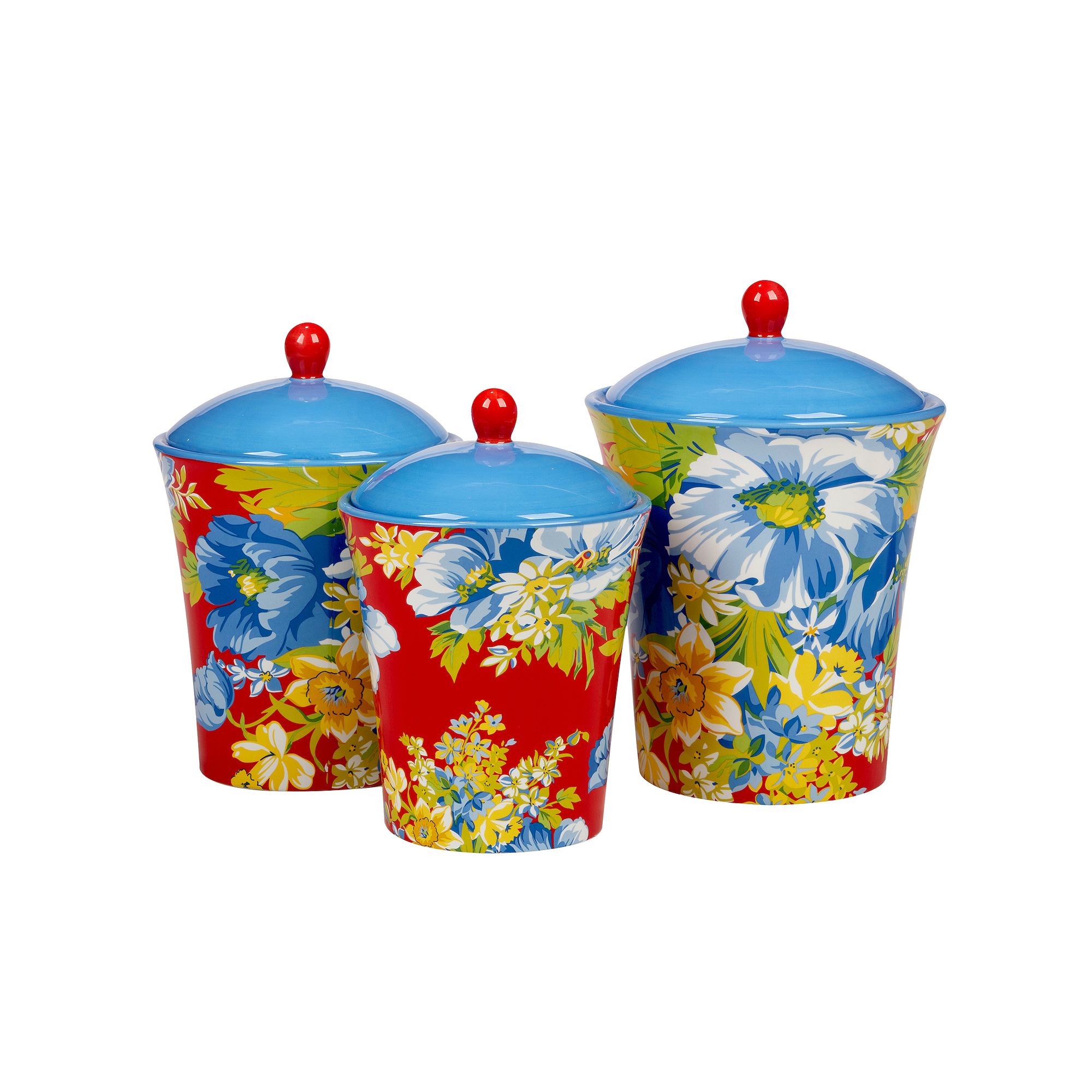 Certified International Blossom Canisters 3-piece Set, Multi