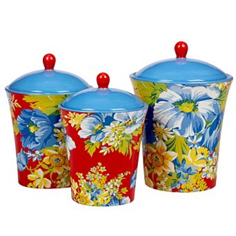 Certified International Blossom Canisters 3 pc Set