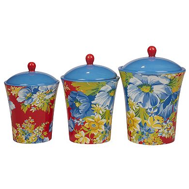Certified International Blossom Canisters 3-piece Set