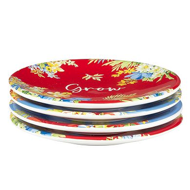 Certified International Blossom Canape Plates 4-piece Set
