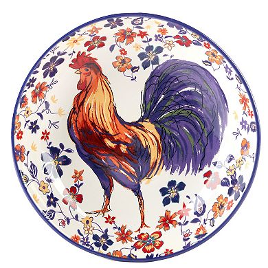 Certified International Morning Rooster Serving Bowl