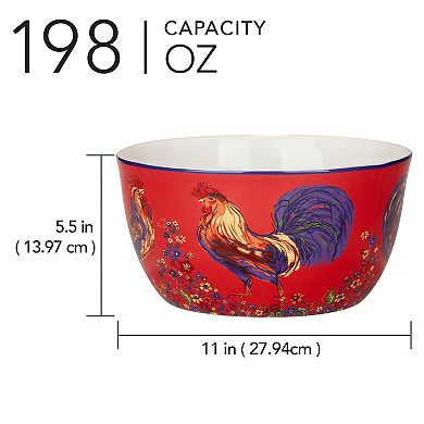 Certified International Morning Rooster Deep Bowl