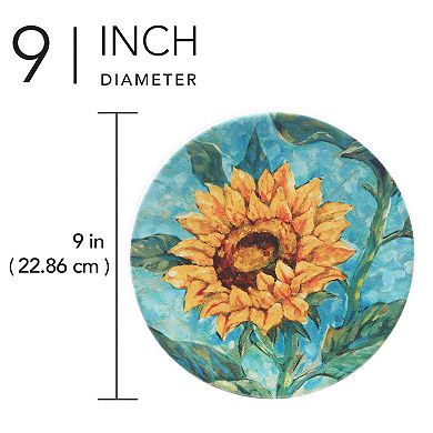 Certified International Morning Rooster 4-Piece Salad Plate Set