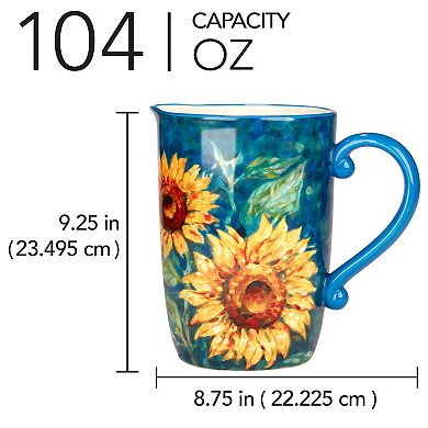 Certified International Golden Sunflowers Pitcher