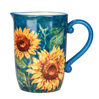 Certified International Golden Sunflowers Pitcher