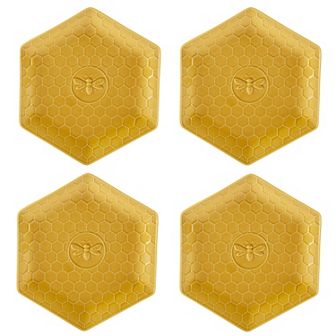 Certified International French Bees 4 pc Dinner Plate Set