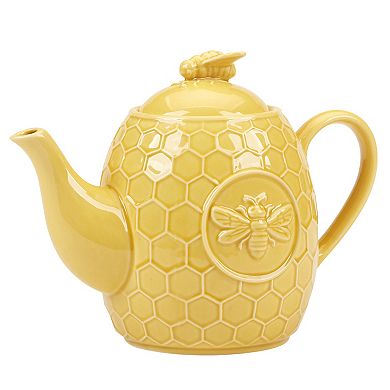 Certified International French Bees Honeycomb Teapot
