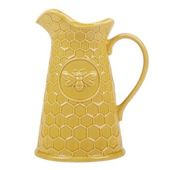 Certified International French Bees Honeycomb Pitcher