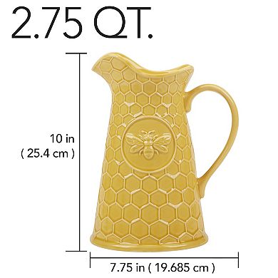 Certified International French Bees Honeycomb Pitcher